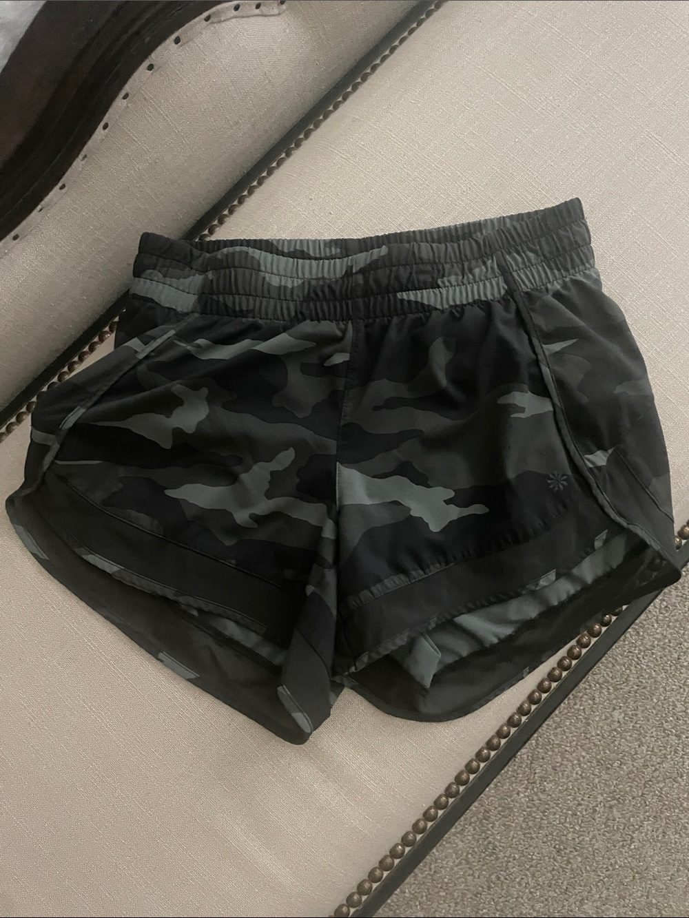 Athleta Women's Black & Gray Camo Athletic Shorts
